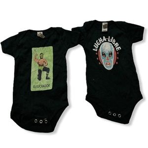 NWT Lucha Libre Mexican Wrestler El Luchador Mexican Mask Baby Infant Onsies 6M